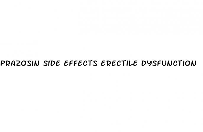 prazosin side effects erectile dysfunction