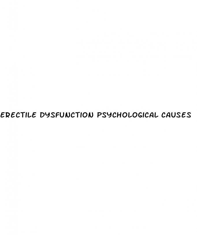 erectile dysfunction psychological causes