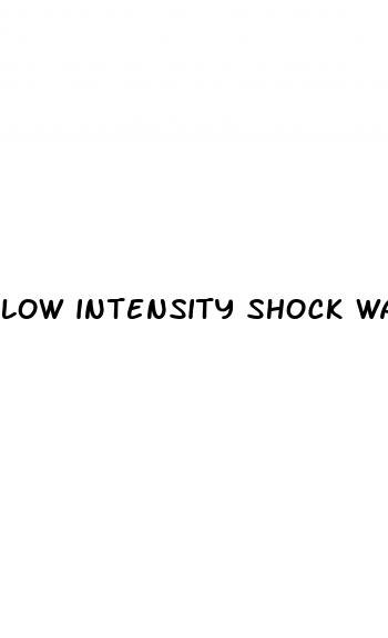 low intensity shock waves erectile dysfunction