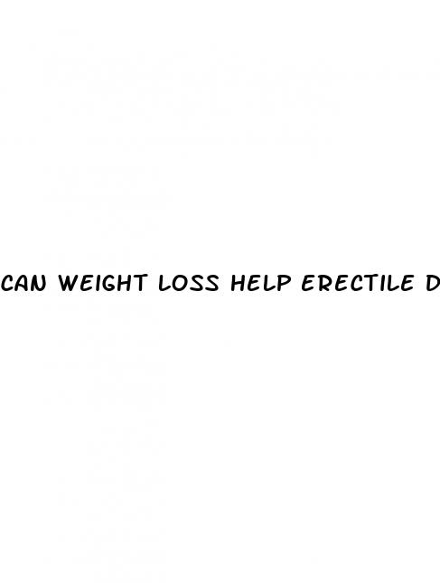 can weight loss help erectile dysfunction