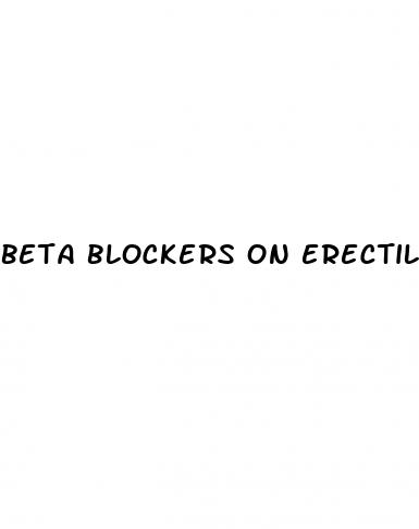 beta blockers on erectile dysfunction