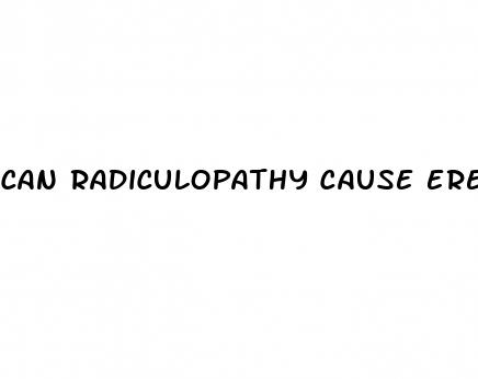 can radiculopathy cause erectile dysfunction