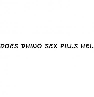 does rhino sex pills help