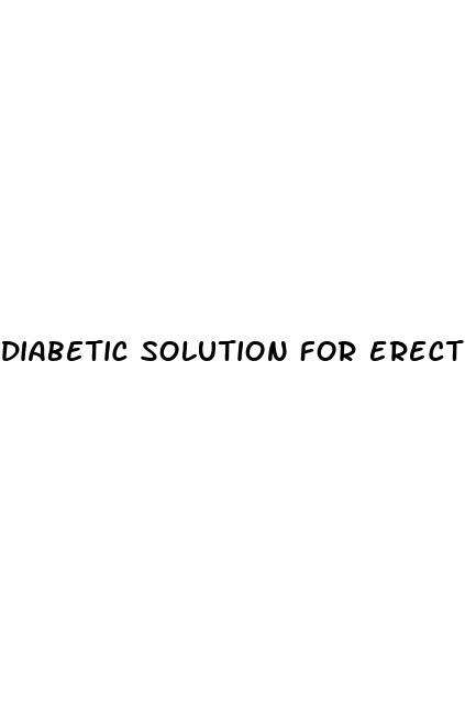 diabetic solution for erectile dysfunction