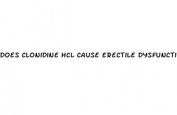 does clonidine hcl cause erectile dysfunction