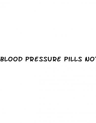 blood pressure pills not causing ed complications