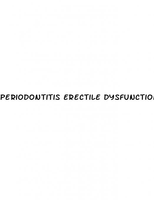 periodontitis erectile dysfunction