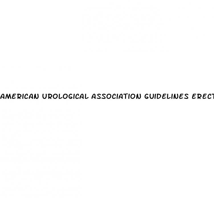 american urological association guidelines erectile dysfunction