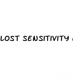 lost sensitivity erectile dysfunction