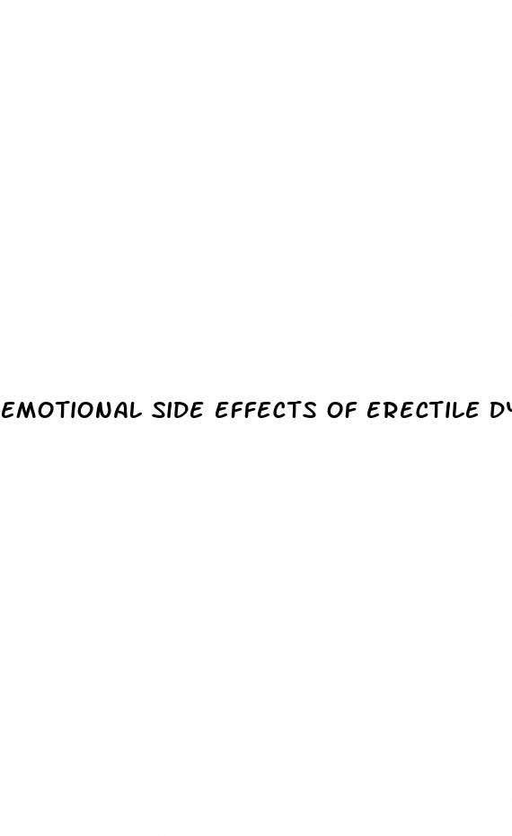 emotional side effects of erectile dysfunction