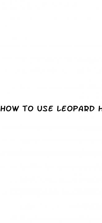 how to use leopard honey male enhancement