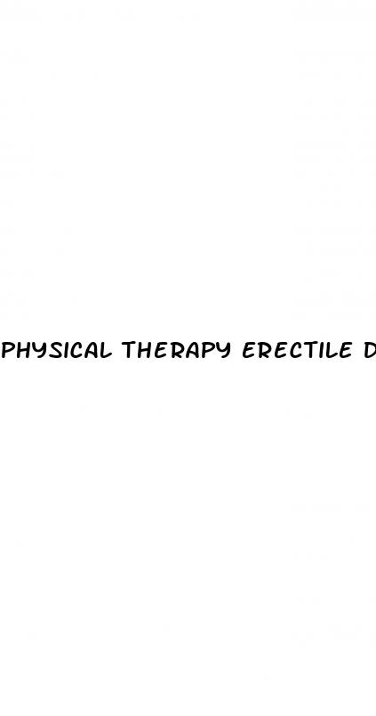 physical therapy erectile dysfunction