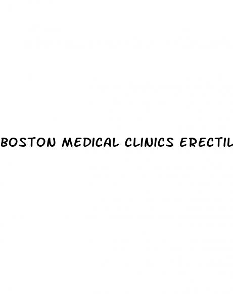 boston medical clinics erectile dysfunction