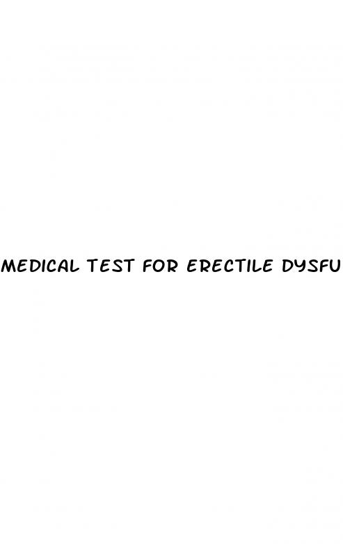 medical test for erectile dysfunction