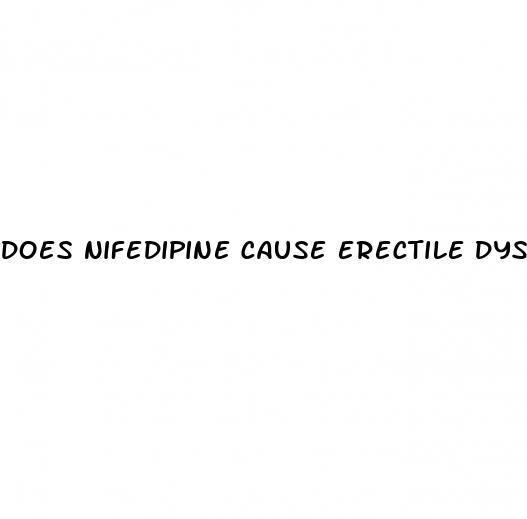 does nifedipine cause erectile dysfunction