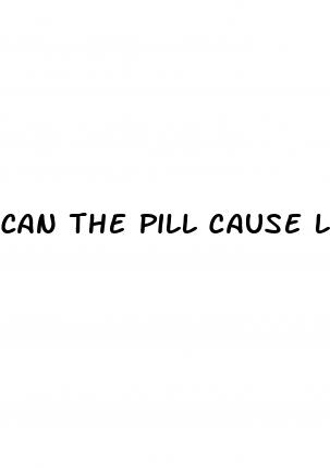 can the pill cause low sex drive