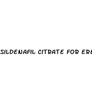 sildenafil citrate for erectile dysfunction