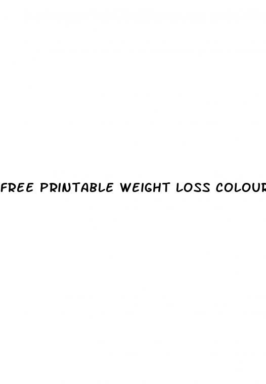 Free Printable Weight Loss Colouring Chart - Mary Kay