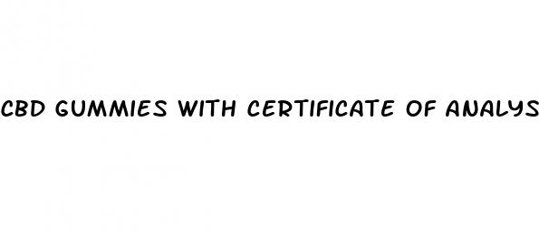 cbd gummies with certificate of analysis