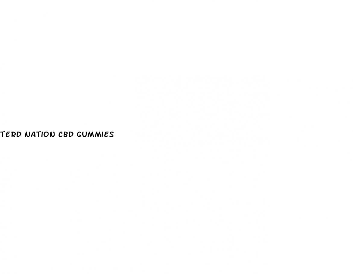 terd nation cbd gummies