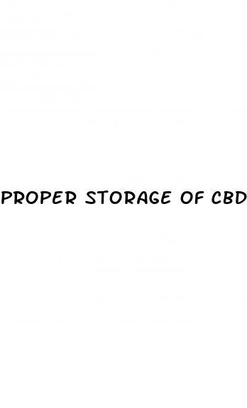proper storage of cbd gummies