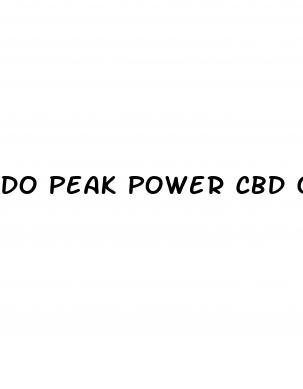do peak power cbd gummies work