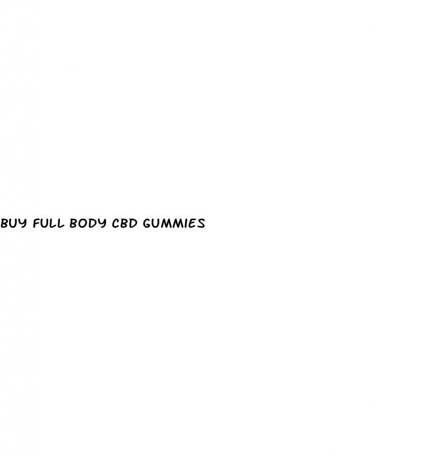 buy full body cbd gummies