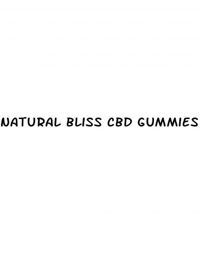 natural bliss cbd gummies dr oz