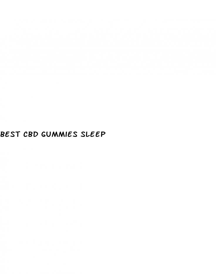 best cbd gummies sleep