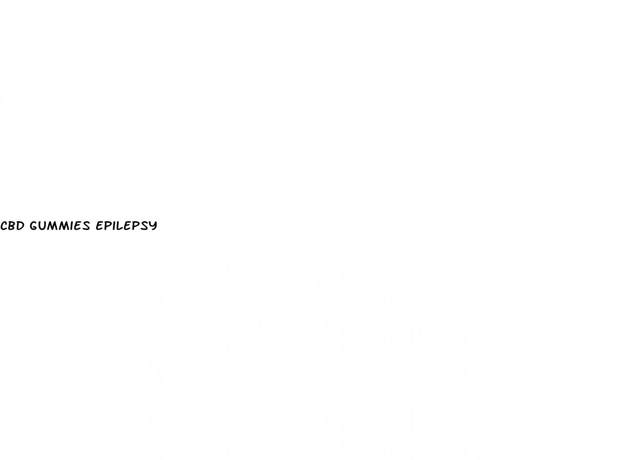 cbd gummies epilepsy