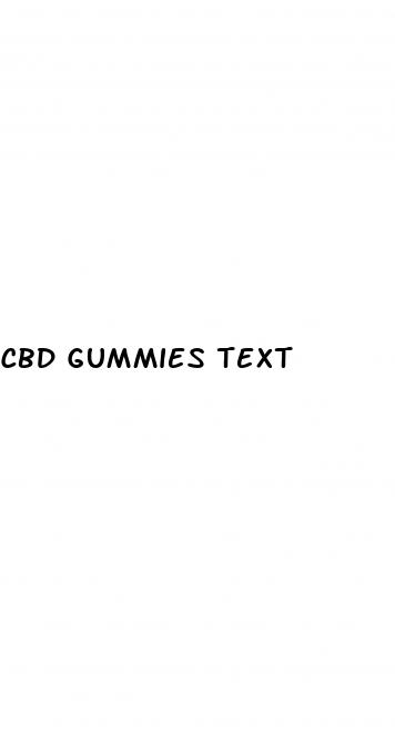 cbd gummies text