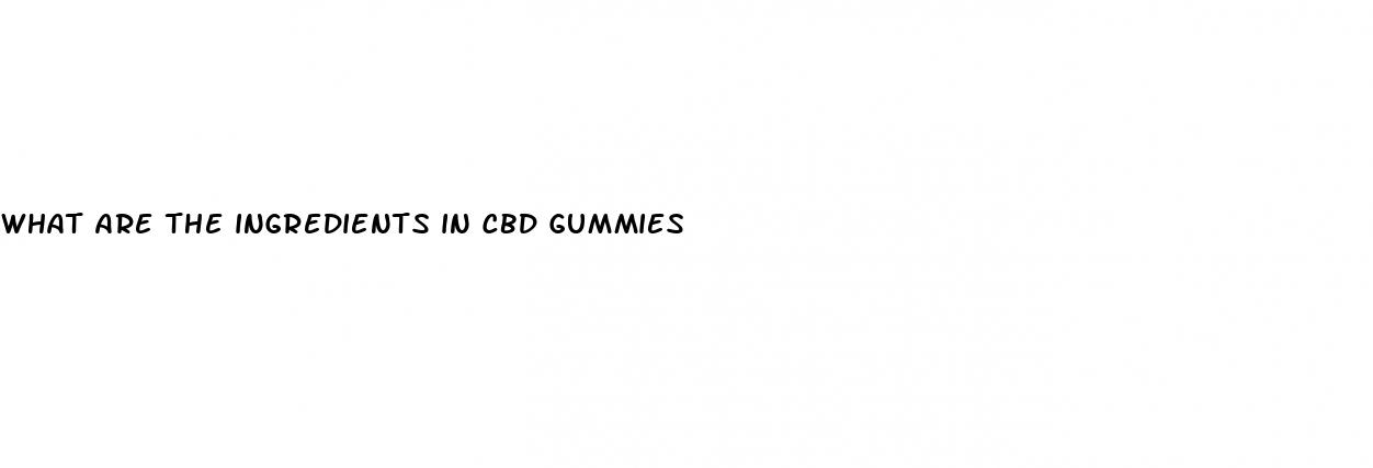 what are the ingredients in cbd gummies