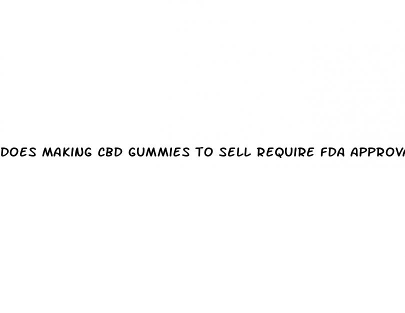 does making cbd gummies to sell require fda approval