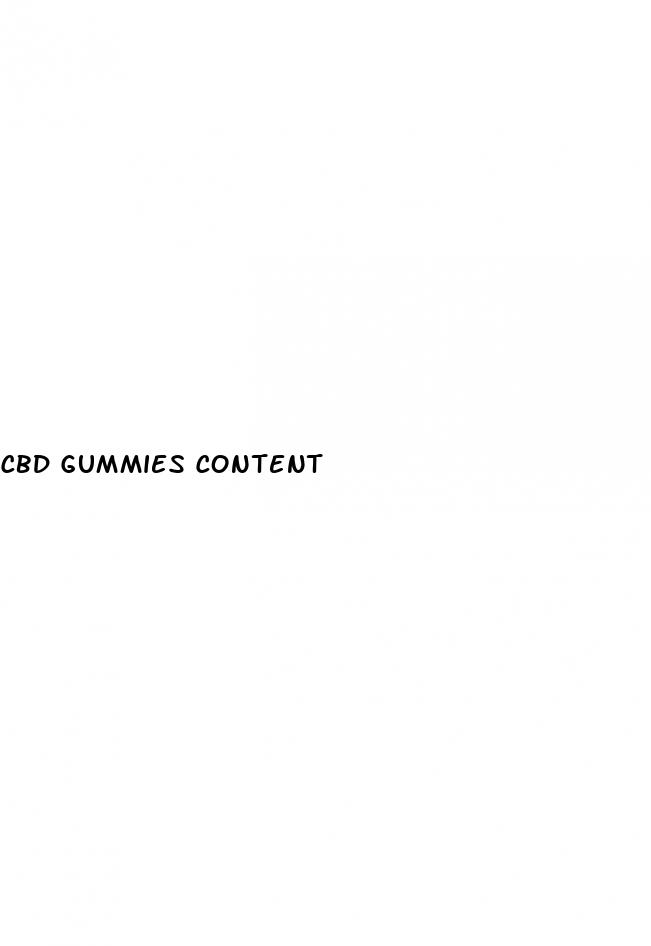 cbd gummies content