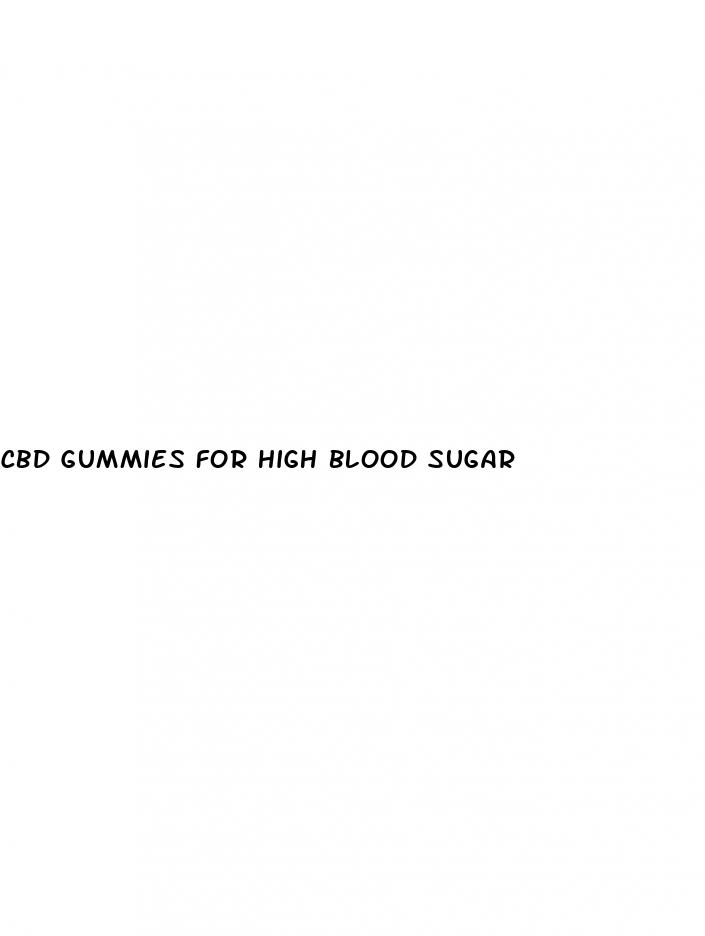 cbd gummies for high blood sugar