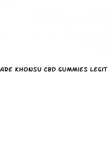 are khonsu cbd gummies legit