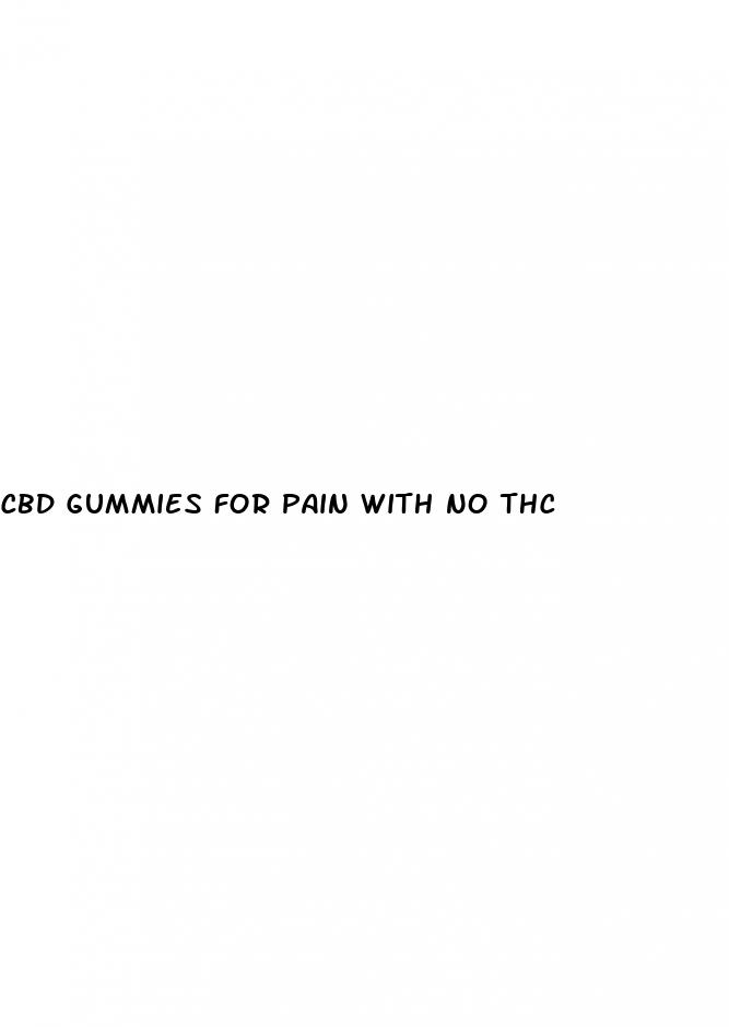 cbd gummies for pain with no thc