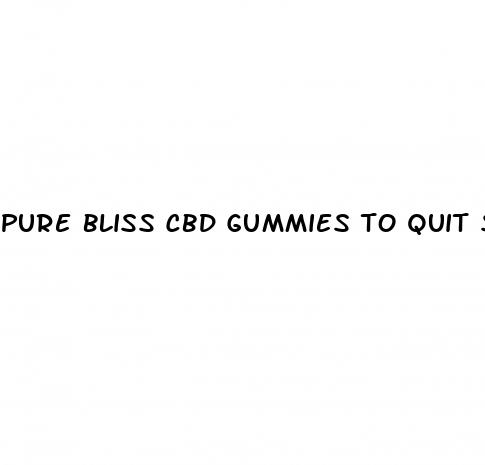 pure bliss cbd gummies to quit smoking