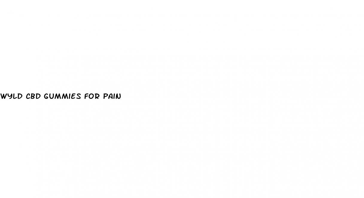 wyld cbd gummies for pain