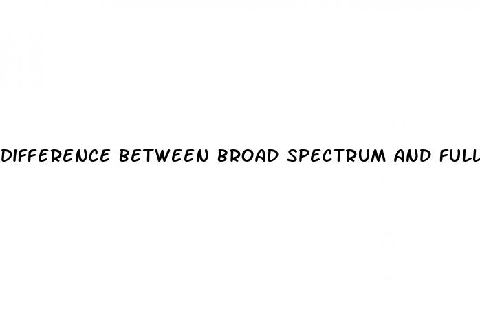 difference between broad spectrum and full spectrum cbd gummies