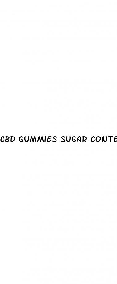 cbd gummies sugar content