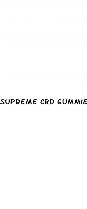 supreme cbd gummies for ed