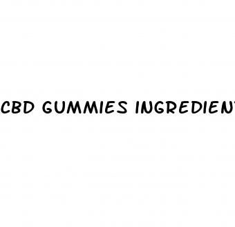 cbd gummies ingredients list
