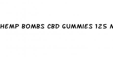 hemp bombs cbd gummies 125 mg