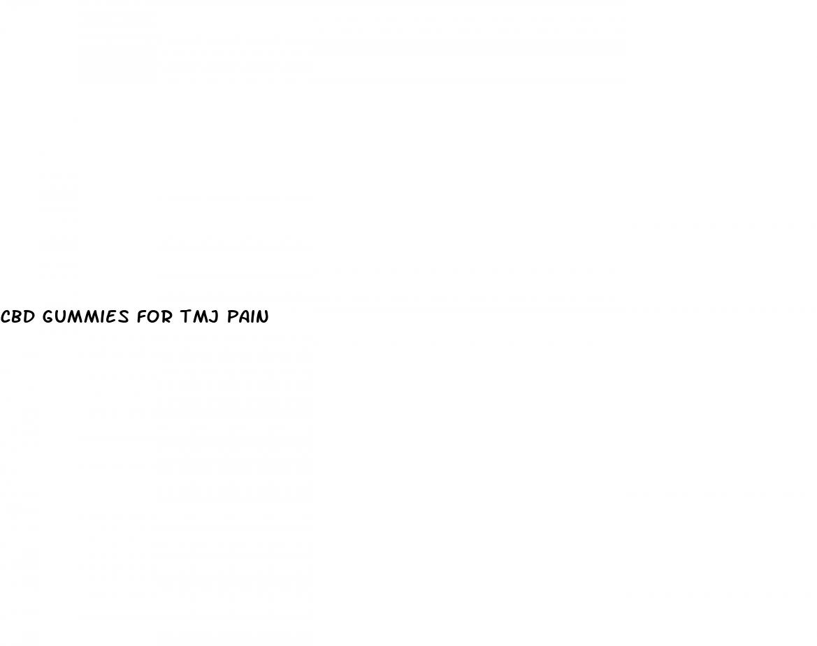 cbd gummies for tmj pain