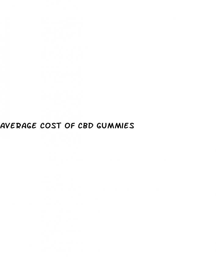 average cost of cbd gummies