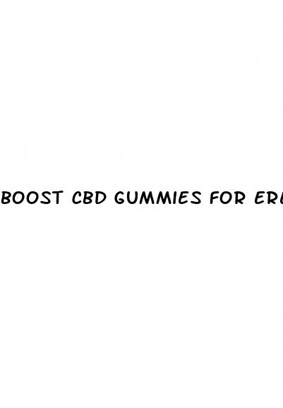 boost cbd gummies for erectile dysfunction