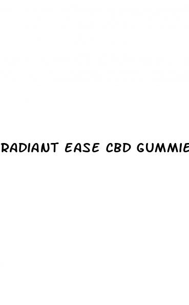 radiant ease cbd gummies price
