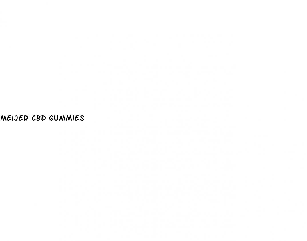 meijer cbd gummies