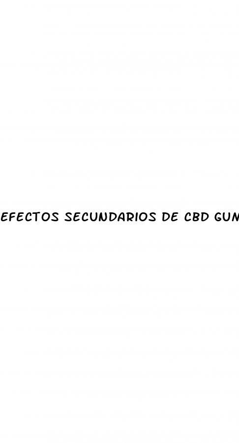 efectos secundarios de cbd gummies